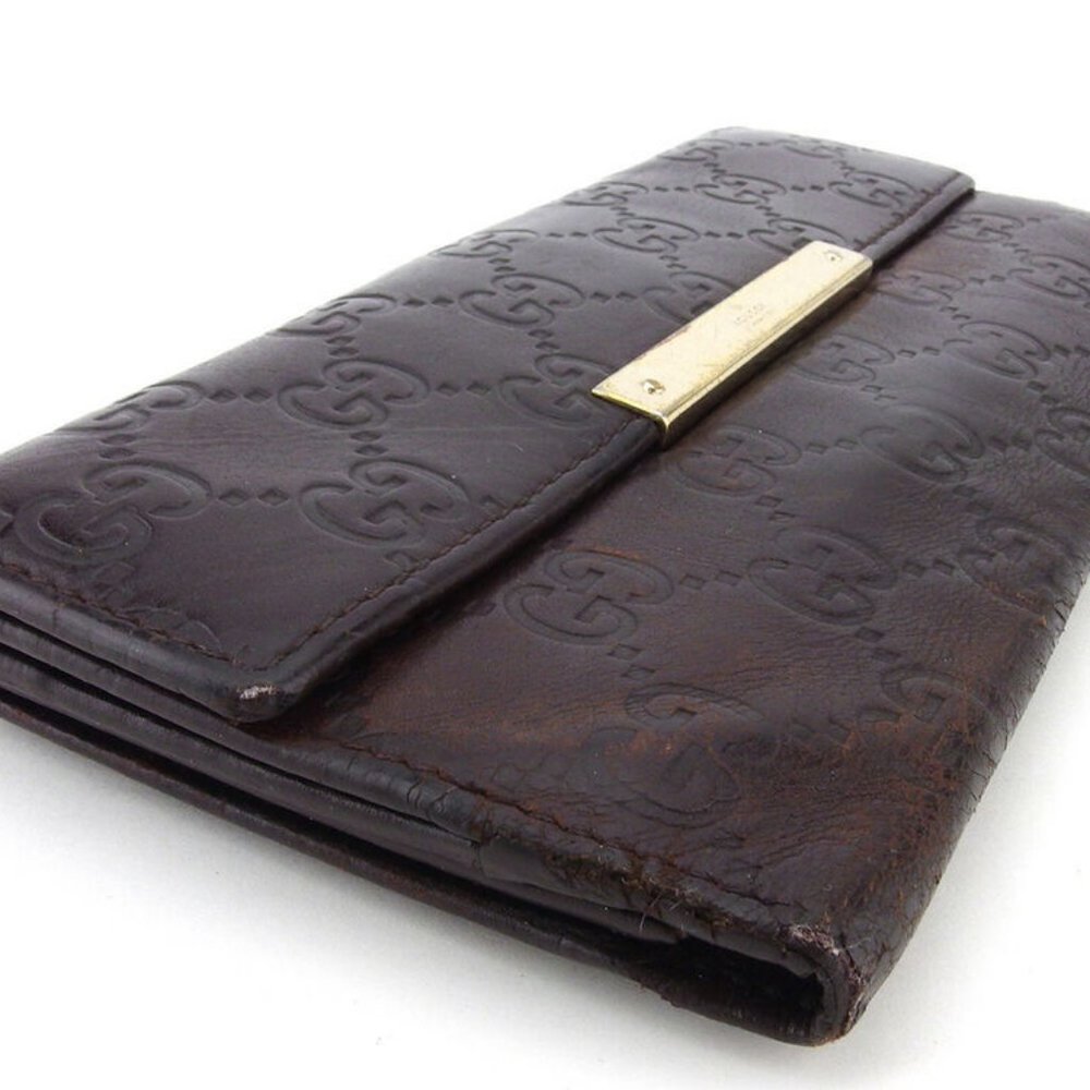 Gucci wallet Gutchishima leather Auth USED Q612 - Picture 4 of 9